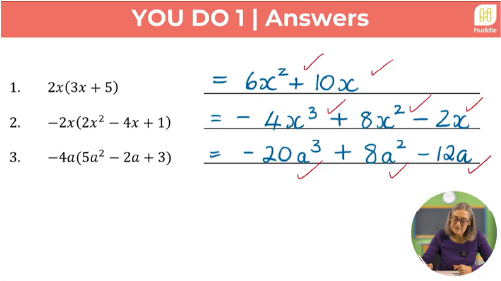 Still from a Huddle Mathematics video lesson